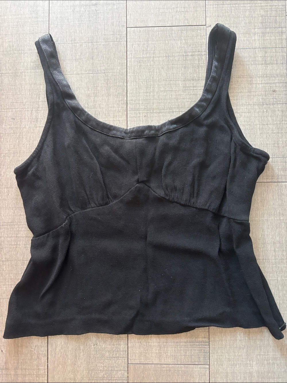 ♠️5/$25♠️Mixed Fabric Sleeveless Scoop Neck Women's Top-Side Zipper
